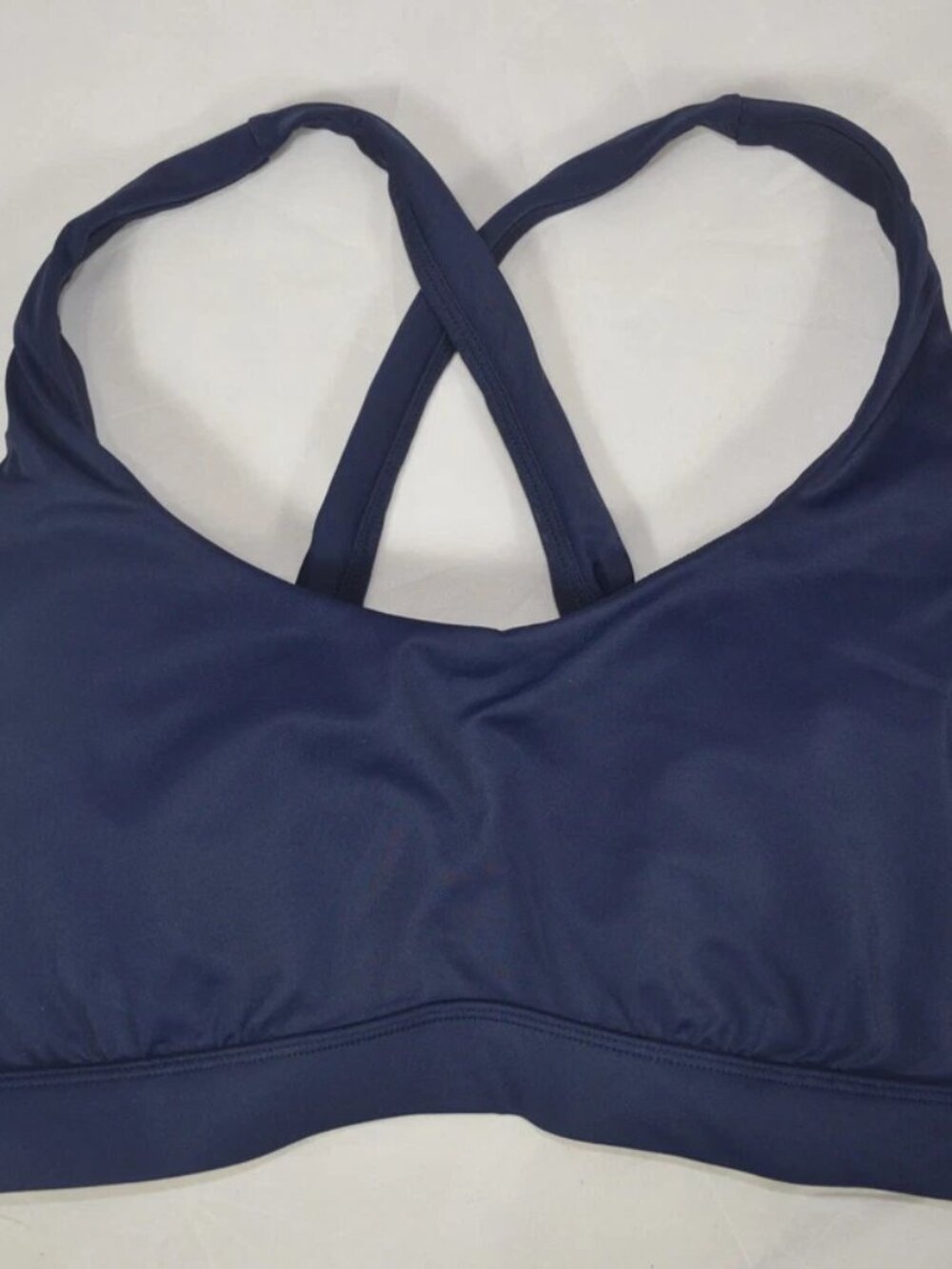 Athleta Scoop Bikini Top size 32D/DD Dress Blue